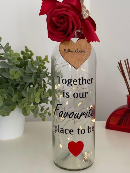 Light Up Wine Bottle/ Valentines Gift